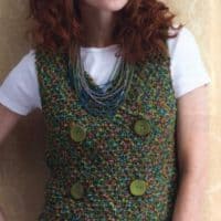 Double­ Breasted knitted vest – Free knitting patterns