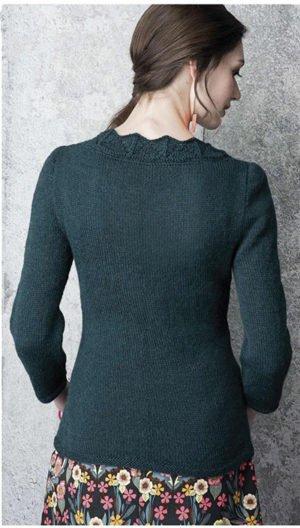  Free knitting pattern "Lace neck jumper"