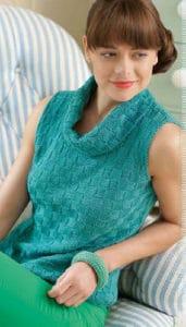 Knitted sleeveless jumper for women Damara