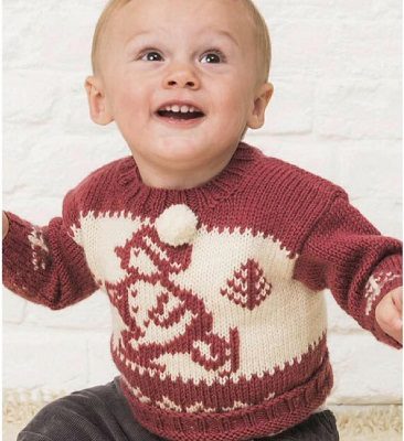 Ski sweater-knitted sweater for baby