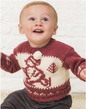 Ski sweater-knitted sweater for baby - Knitting and Crochet