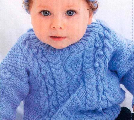 Cable Sweater and Beanie for kids - Knitting and Crochet