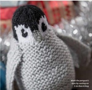 Christmas knitted toys-penguin