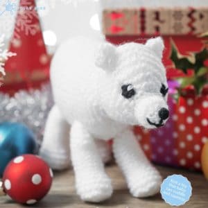 Christmas knitted toys -polar bear