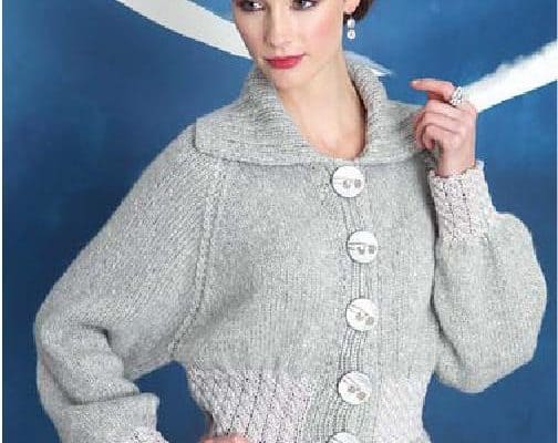 Blouson jacket-free knitting pattern
