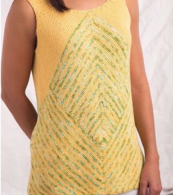 Summer tank top for women-free knitted pattern