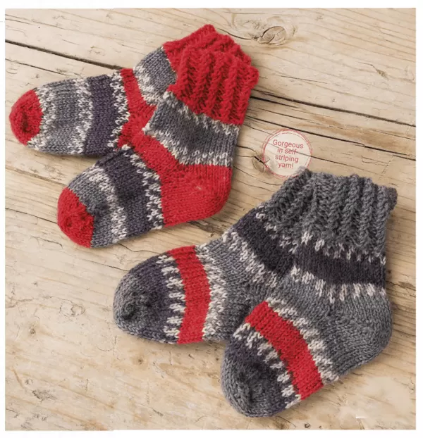 Baby socks-free knitting patterns