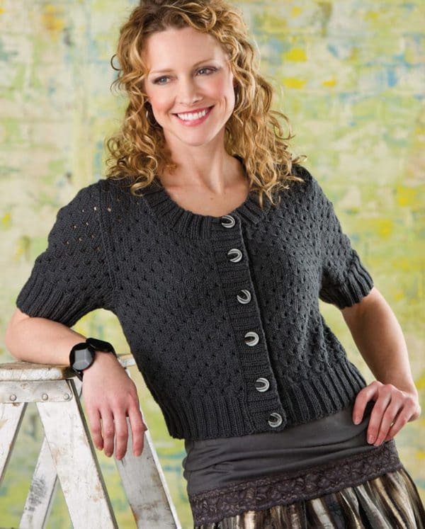 Cropped cardigan-free knitting pattern - Knitting and Crochet