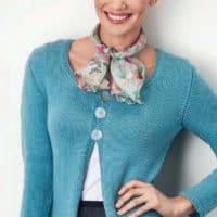 Blue cardigan-free knitting pattern
