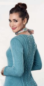 Blue  women's cardigan -free knitting pattern
