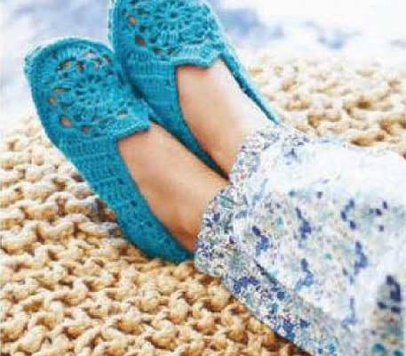 Granny Square Slippers-crochet pattern