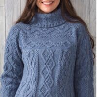 CABLES STOPHER TUNIC-free knitting pattern