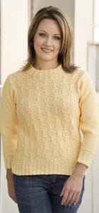Cable column pullover-knitting pattern