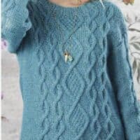 Cable woman's jumper-free knitting pattern