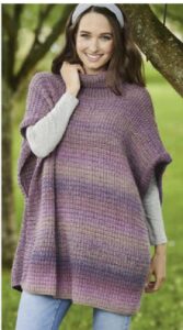 Textured poncho-free knitting pattern