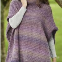 Textured poncho-free knitting pattern