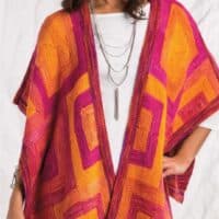 Poncho-ruana-knitting pattern