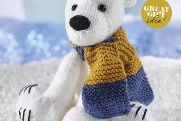 Polar Bear knitted toy pattern