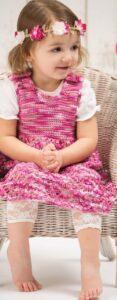 Cotton Candy-knitted dress for little girl