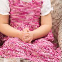 Cotton Candy-knitted dress for little girl