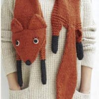 Fox scarf- free knitting pattern