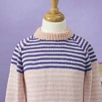 Kid's striped jumper-free knitting pattern