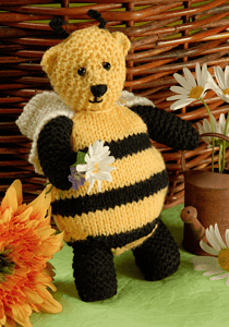 Sweet Honey Bee Bear-knitted toy