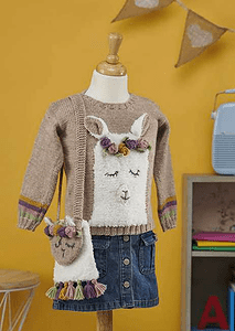 LAMA JUMPER & BAG-knitting patterns