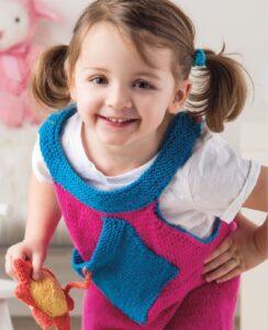 Knitted dress for little girl-knitting pattern