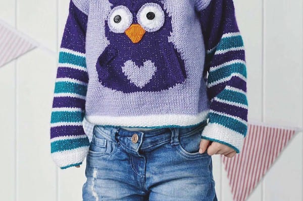 KID’S OWL JUMPER-free knitting pattern