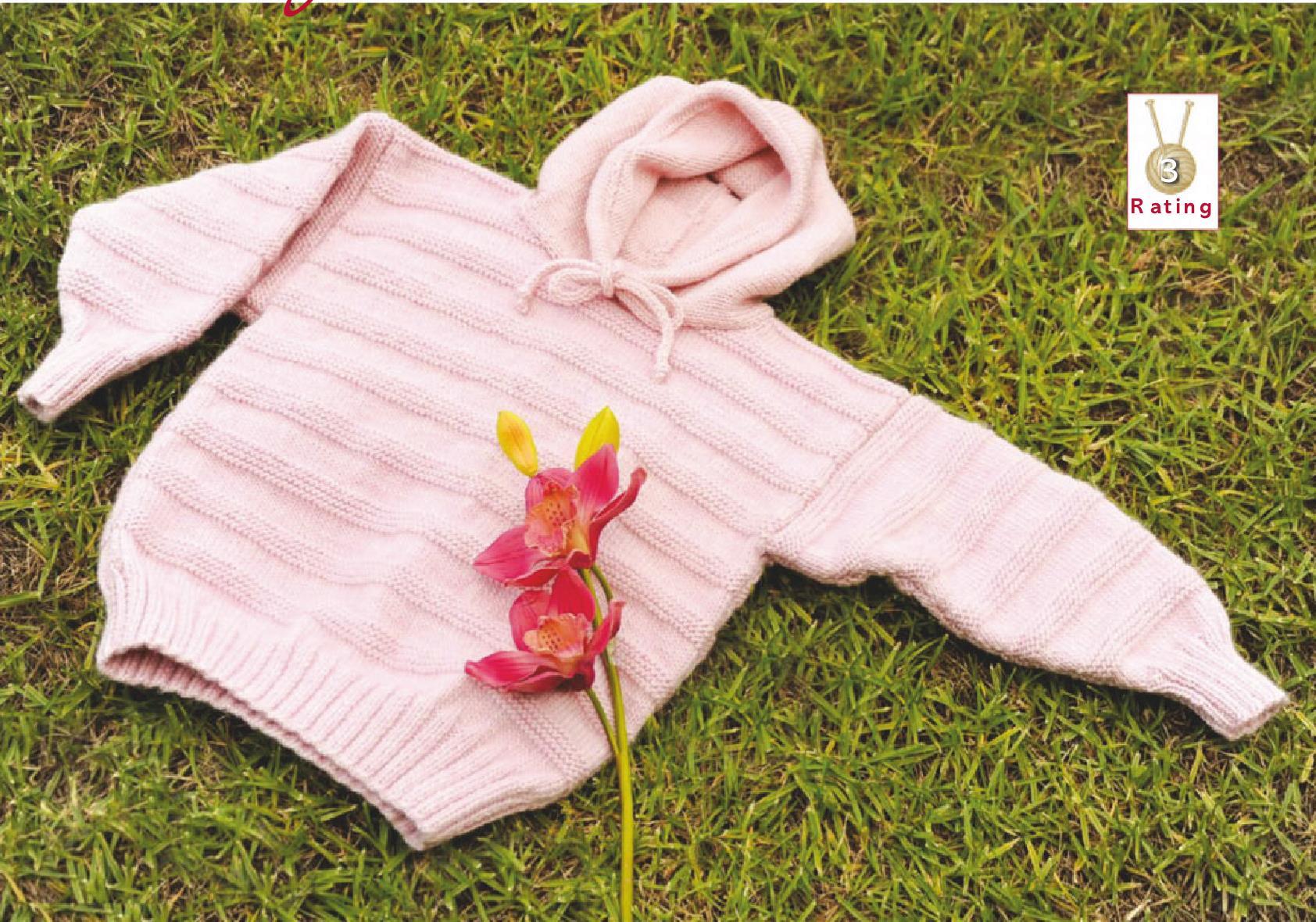 Cuddly Hoodie for kids-free knitting pattern
