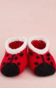  Knitted  booties for baby